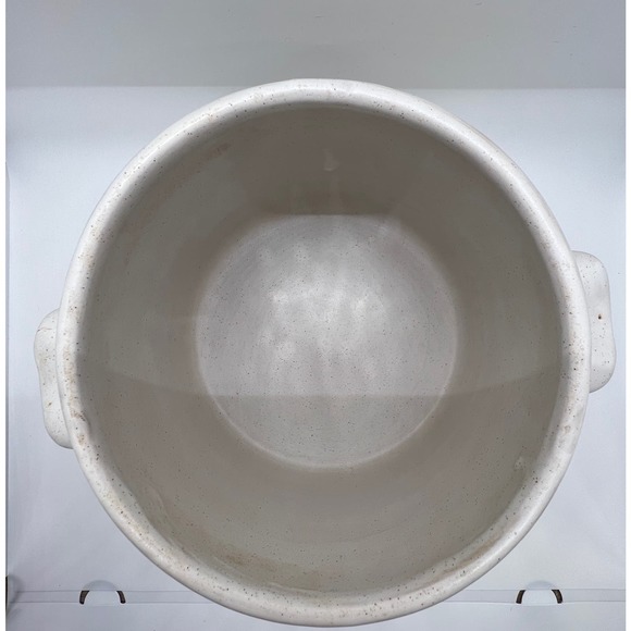 VTG 60’s West Bend Crock Bean Pot & Lid w/ Fork & Spoon Design, earthenware, MCM - Picture 4 of 8